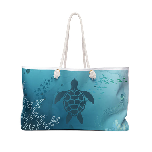 Sea Turtle Weekender Bag | Turtle Lover Gift | Oceanic | Sea Gift | Beach Bag | Shopping Bag | Salt Life | Tote Bag |