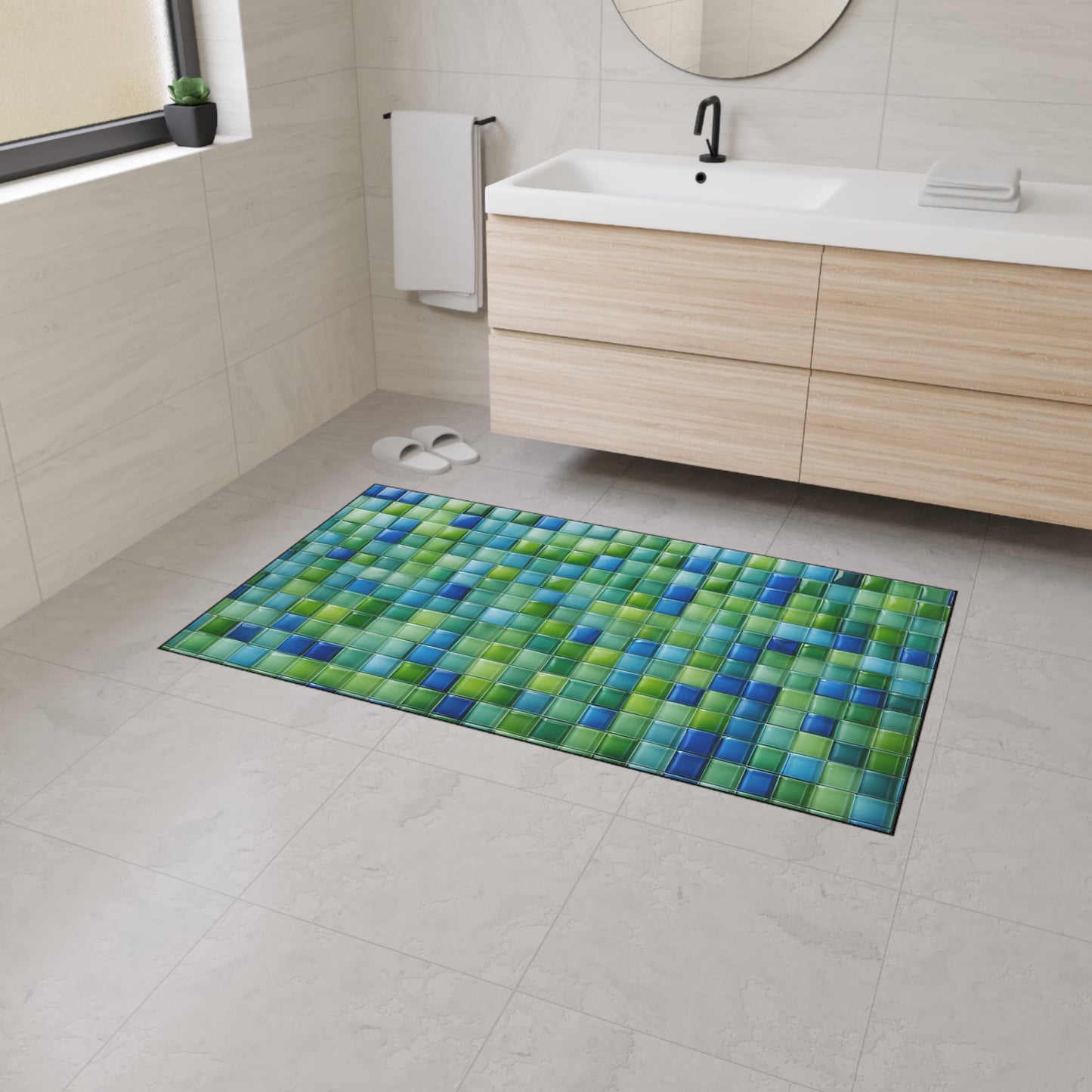 Decorative Heavy Duty Non-Slip Floor Mat Stylish Design Perfect for Entryway Kitchen Décor Garage Rug Coffee Bar Bathroom Floor Door Mat