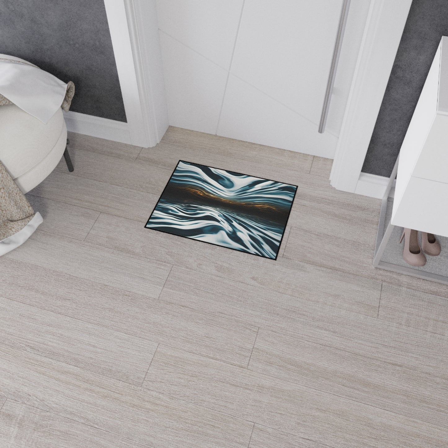 Decorative Heavy Duty Non-Slip Floor Mat Stylish Design Perfect for Entryway Kitchen Décor Garage Rug Coffee Bar Bathroom Floor Door Mat
