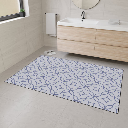 Decorative Heavy Duty Non-Slip Floor Mat Stylish Design Perfect for Entryway Kitchen Décor Grey Geometric Floral Design Rug Bathroom Mat