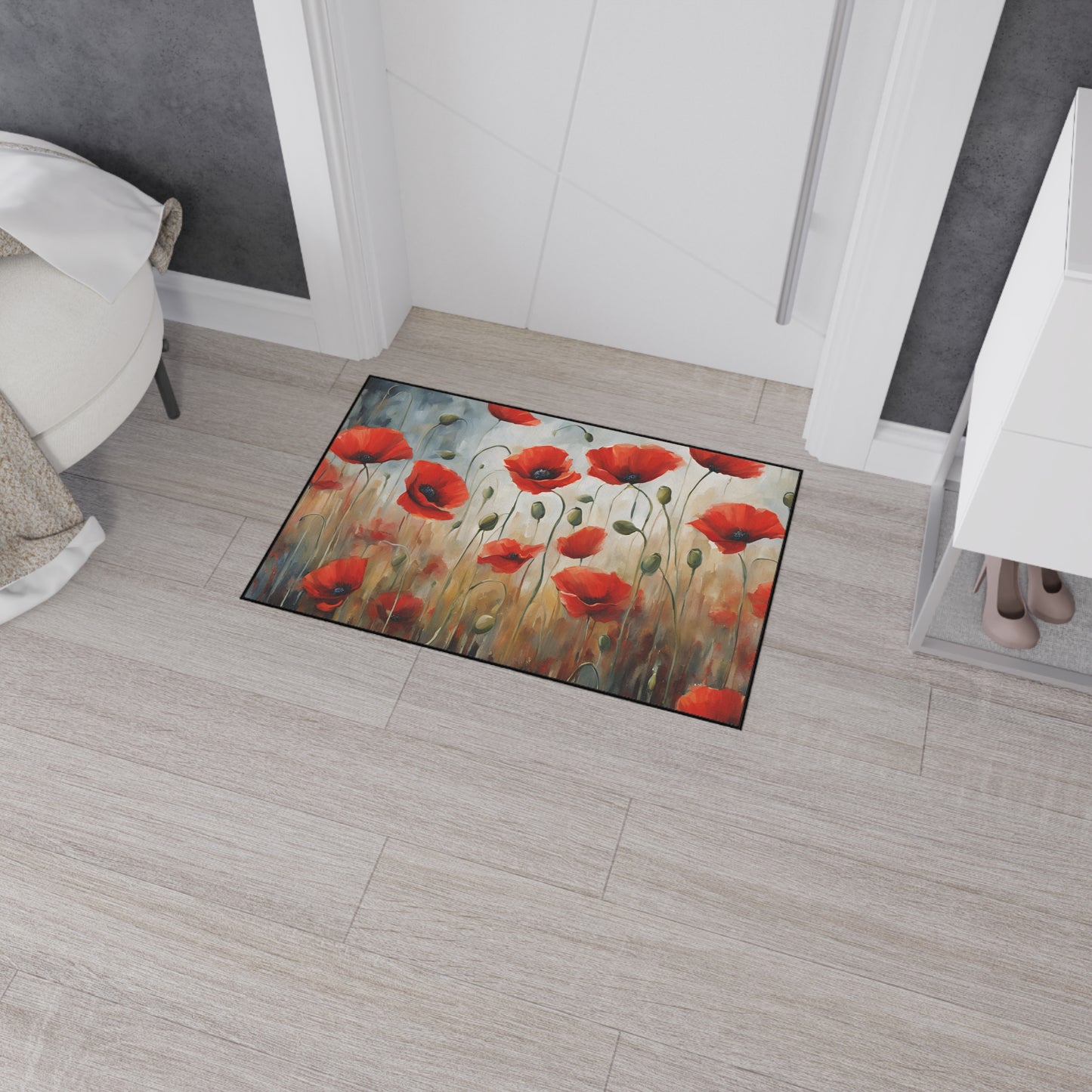 Decorative Heavy Duty Non-Slip Floor Mat Stylish Design Perfect for Entryway Kitchen Décor Garage Rug Coffee Bar Bathroom Floor Door Mat