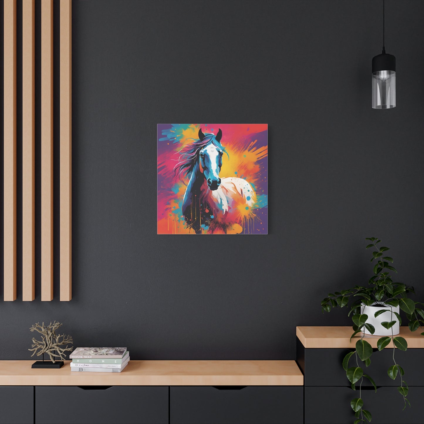 Horse Print Wall Art | Matte Canvas, Stretched, 1.25" | Modern Art | Animal Lover | Equestrian |