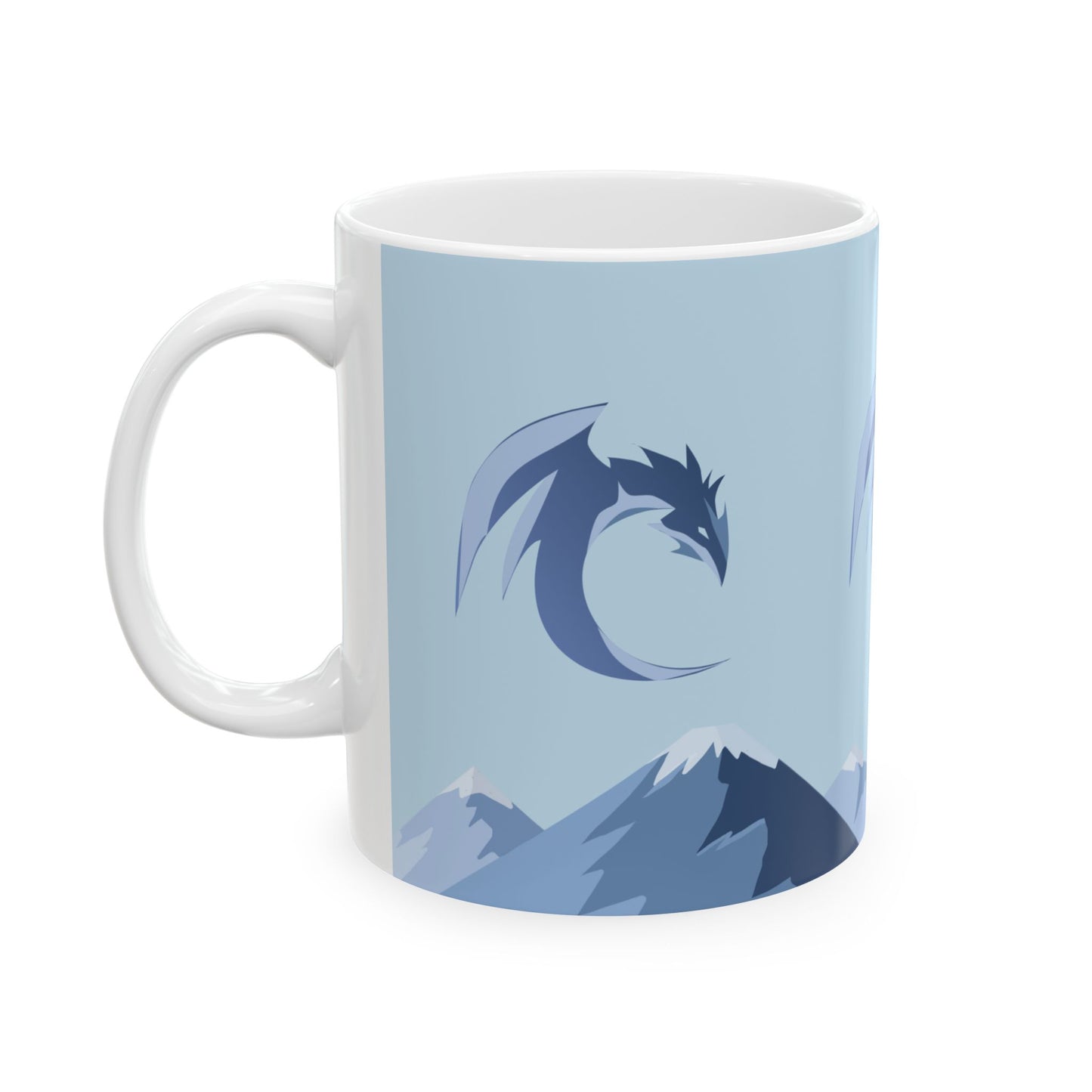 Anime Dragon on Mountain Mug Gamer Gift Mug Dragon Lover Gift