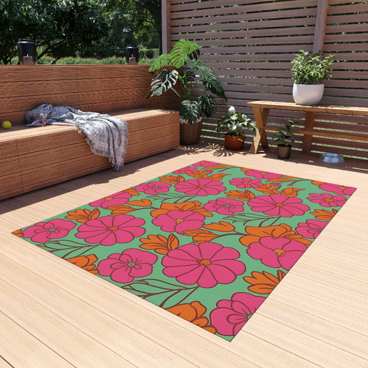 Chenille Outdoor Rug with No-Skid Backing Cozy Outdoor Carpet Patio Decor Gazebo Tropical Rug Pool Area Decor Outdoor Kitchen Carpet
