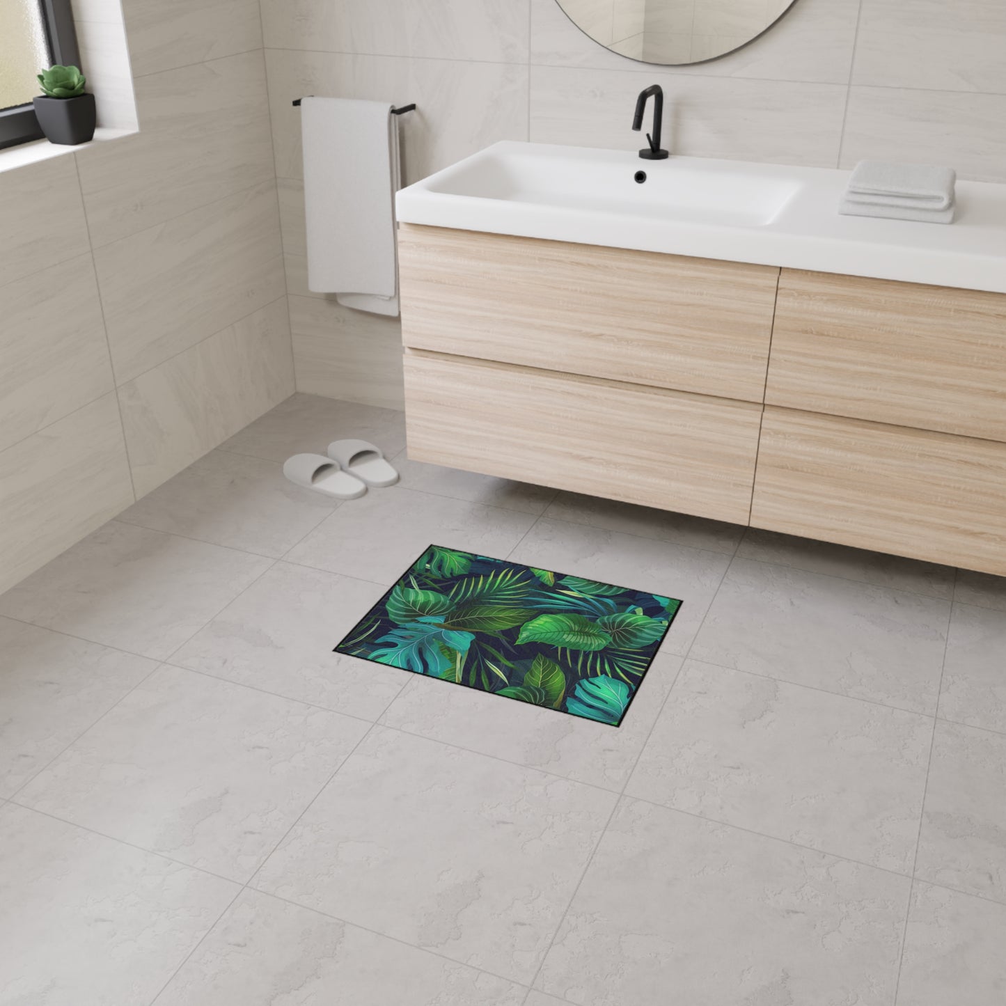Decorative Heavy Duty Non-Slip Floor Mat Stylish Design Perfect for Entryway Kitchen Décor Beachy Hawaiian Rug Tropical Bathroom Floor