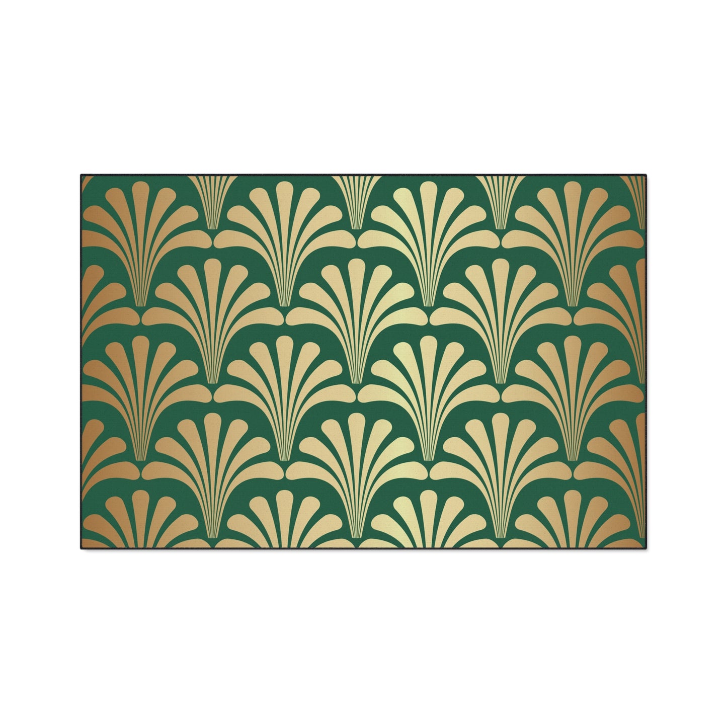 Decorative Heavy Duty Non-Slip Floor Mat Stylish Design Perfect for Entryway Kitchen Décor Green Floral Geometric Design Rug Bathroom Mat