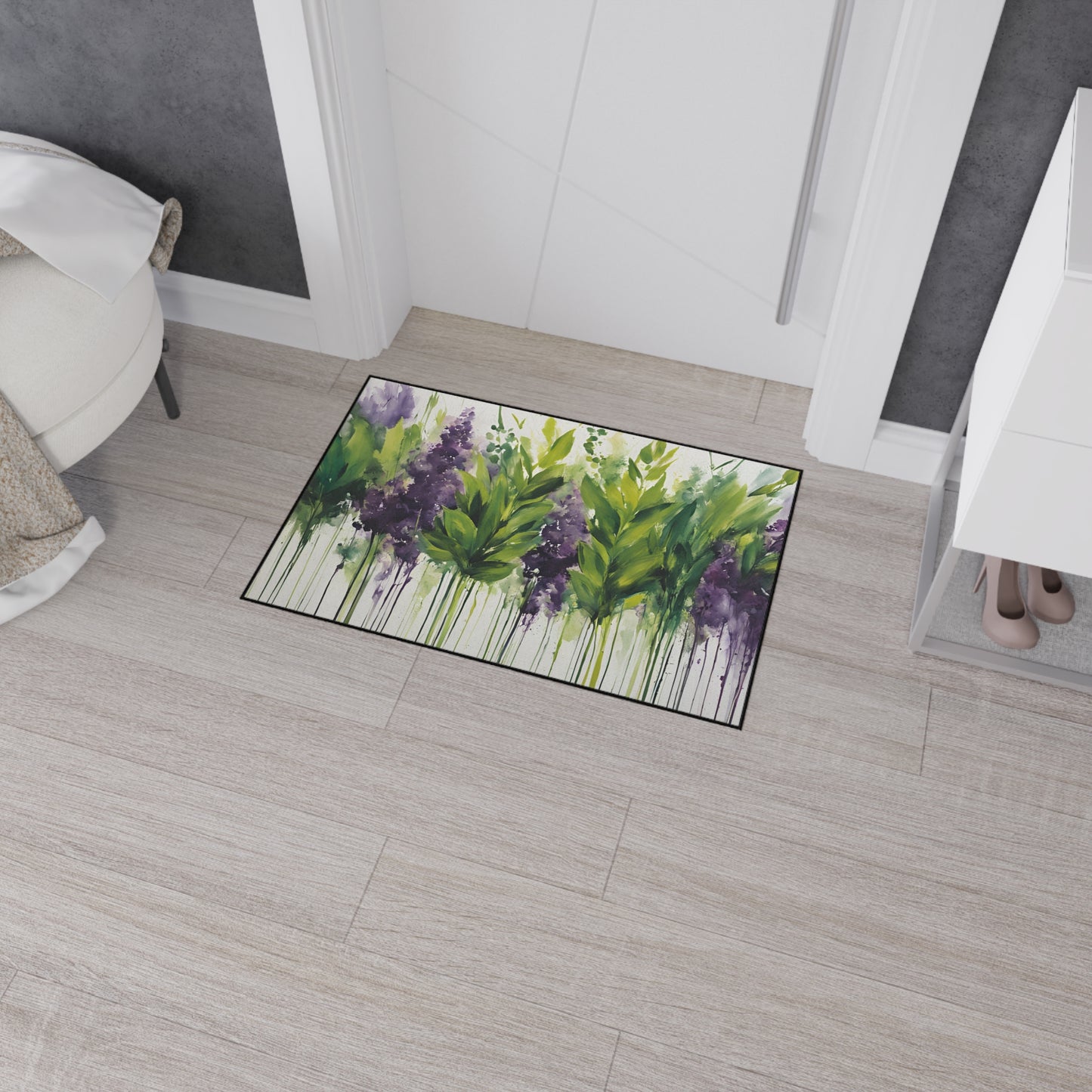 Decorative Heavy Duty Non-Slip Floor Mat Stylish Design Perfect for Entryway Kitchen Décor Garage Rug Coffee Bar Bathroom Floor Door Mat