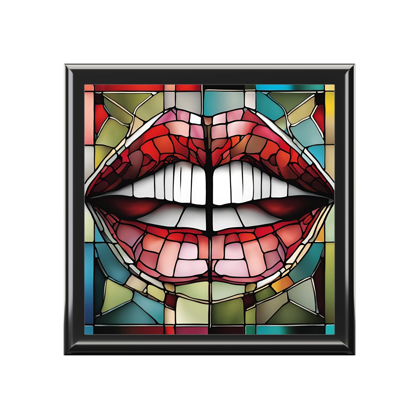 Unique Art Print Design Jewelry Box Trinket Box Bedroom Dresser Decor Vanity Gift Box - 3 colors to choose from