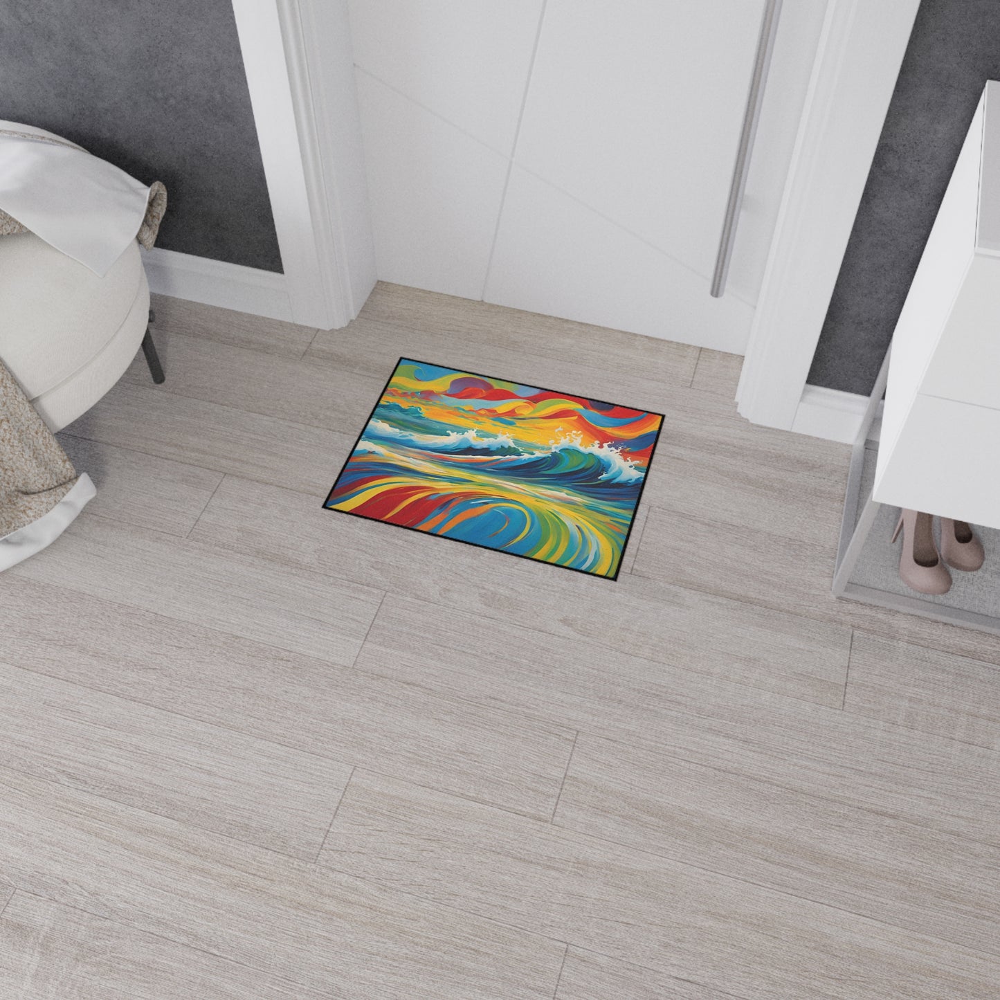 Decorative Heavy Duty Non-Slip Floor Mat Stylish Design Perfect for Entryway Kitchen Décor Garage Rug Coffee Bar Bathroom Floor Door Mat