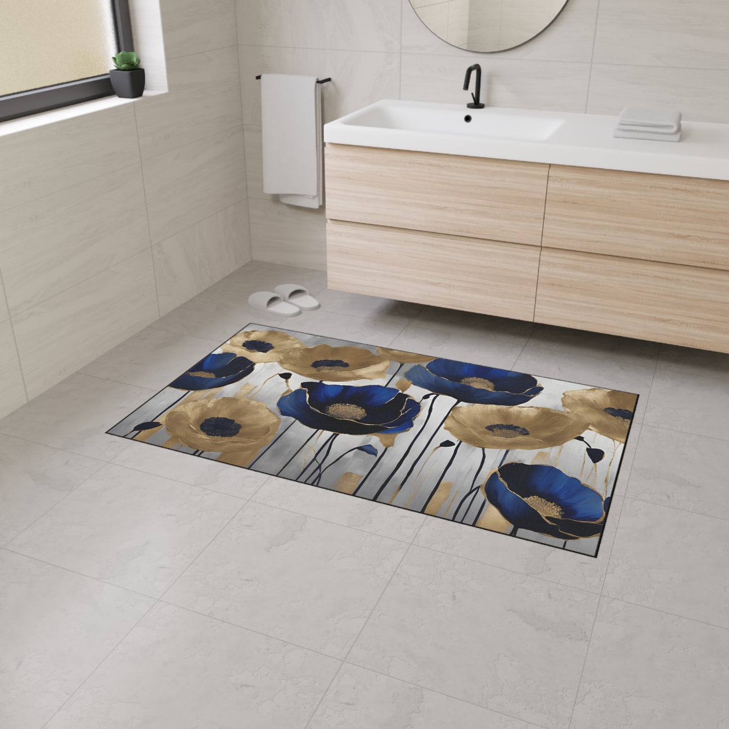 Decorative Heavy Duty Non-Slip Floor Mat Stylish Design Perfect for Entryway Kitchen Décor Garage Rug Coffee Bar Bathroom Floor Door Mat