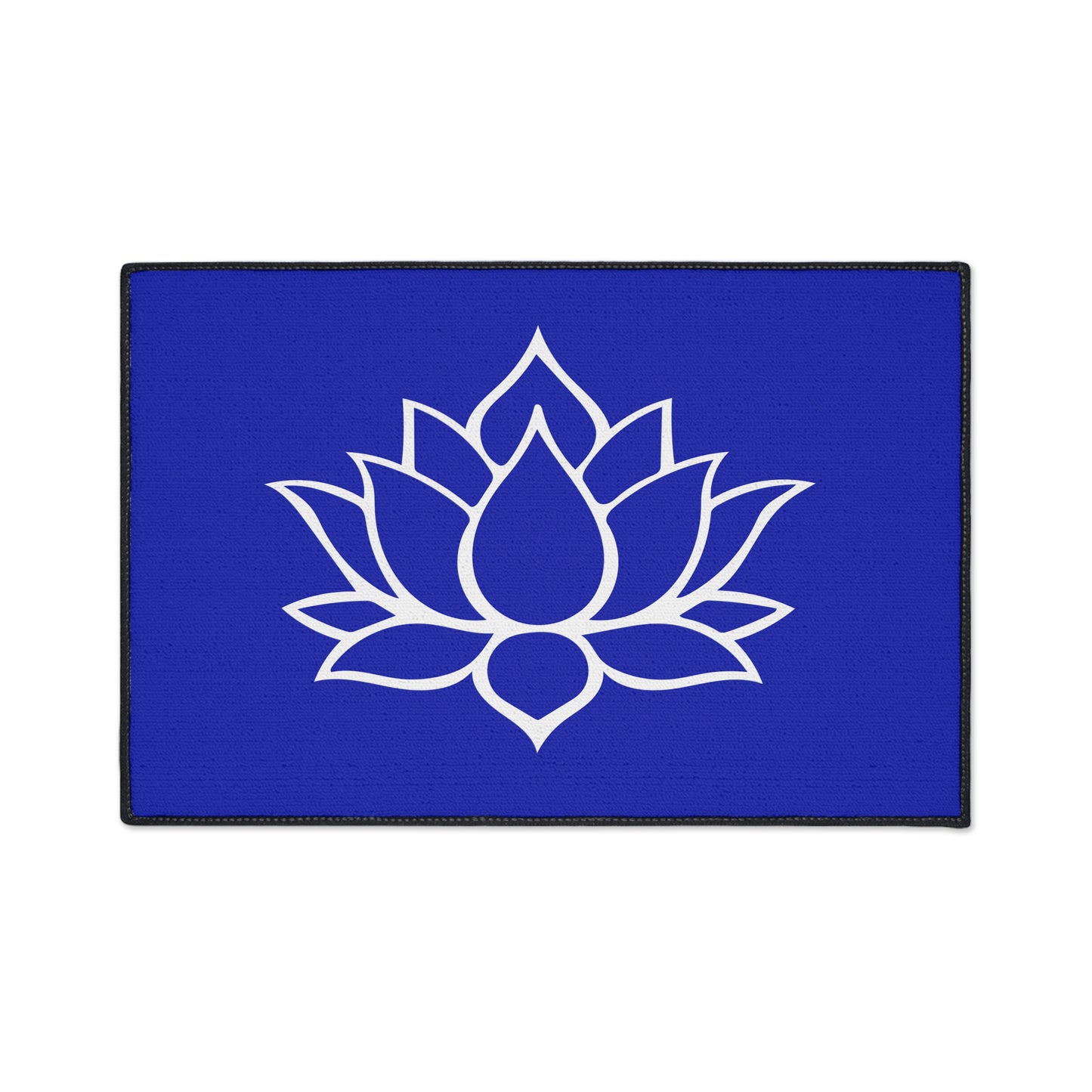 Decorative Heavy Duty Non-Slip Floor Mat Stylish Design Perfect for Entryway Kitchen Décor Blue Lotus Blossom Floral Design Rug Bathroom Mat