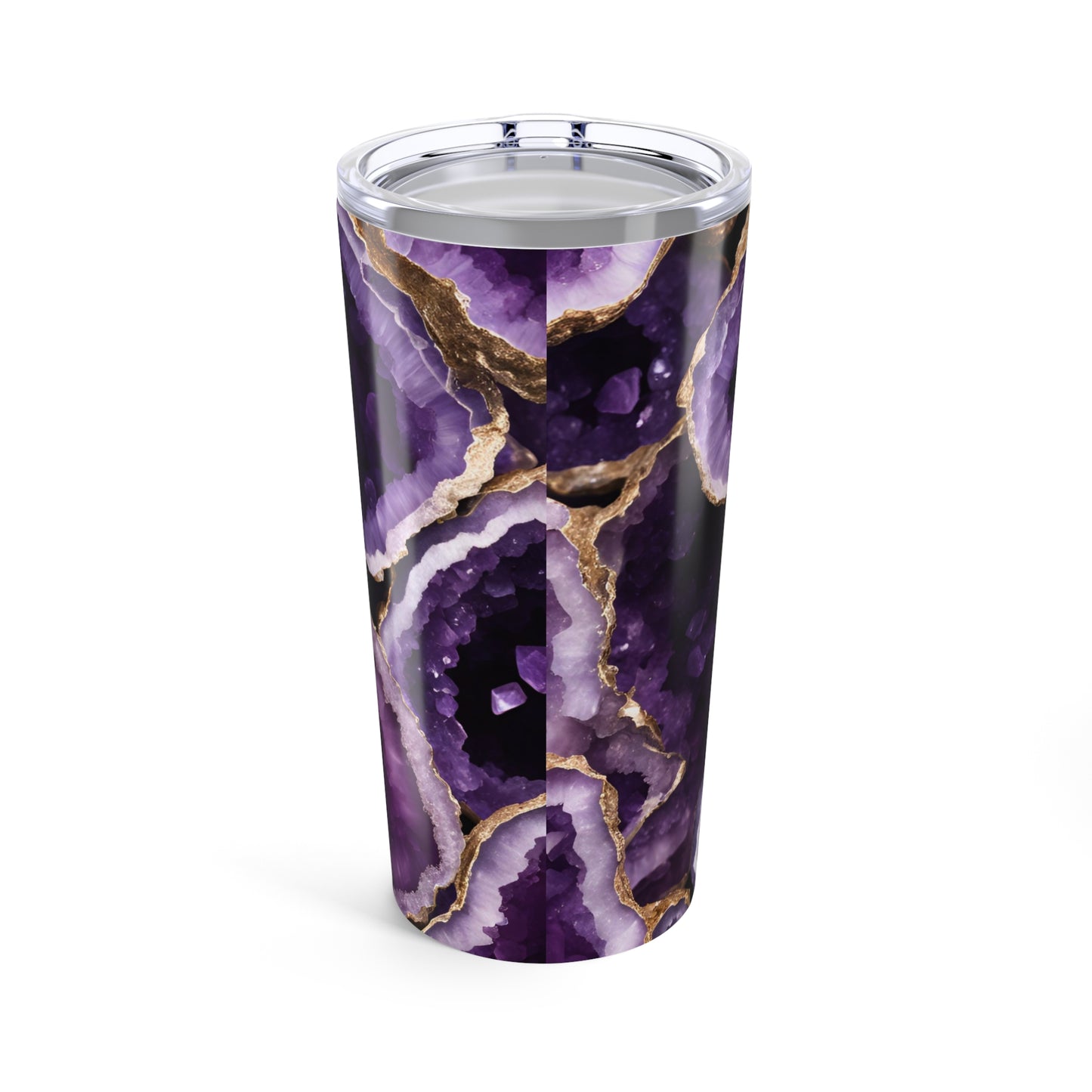 Purple Amethyst Crystal Geode Design 20 oz Tumbler Nature Lover Gift Geology Rock Lover Insulated Stainless Hot or Cold Tumbler