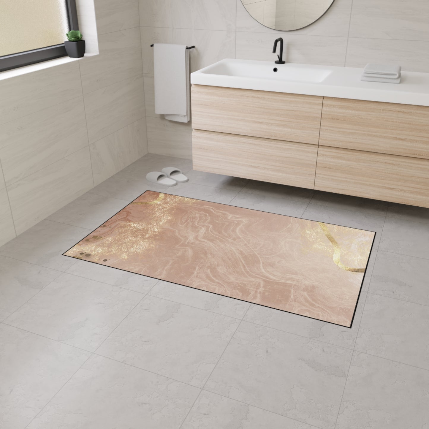 Decorative Heavy Duty Non-Slip Floor Mat Stylish Design Perfect for Entryway Kitchen Décor Garage Rug Coffee Bar Bathroom Floor Door Mat