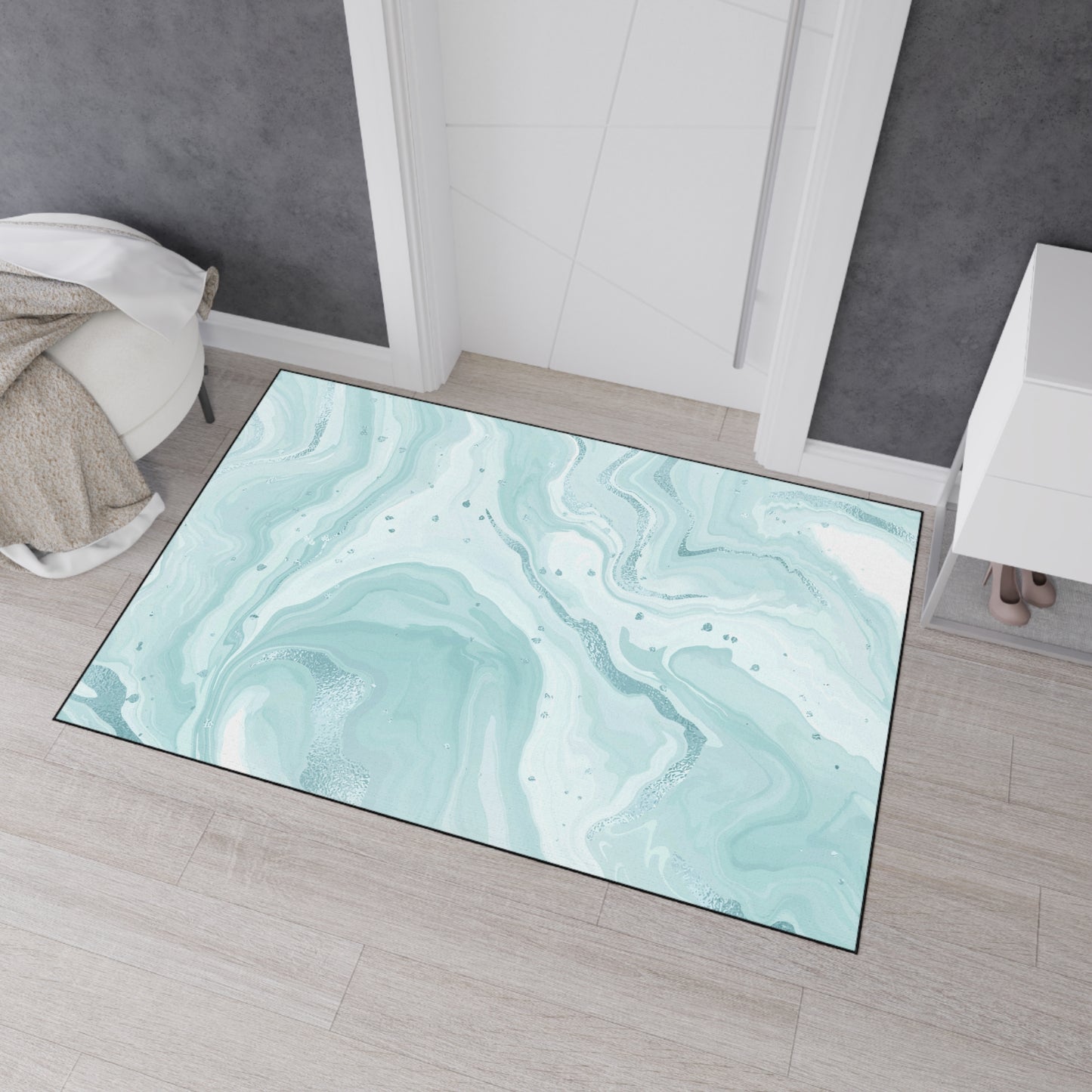 Decorative Heavy Duty Non-Slip Floor Mat Stylish Design Perfect for Entryway Kitchen Décor Garage Rug Coffee Bar Bathroom Floor Door Mat