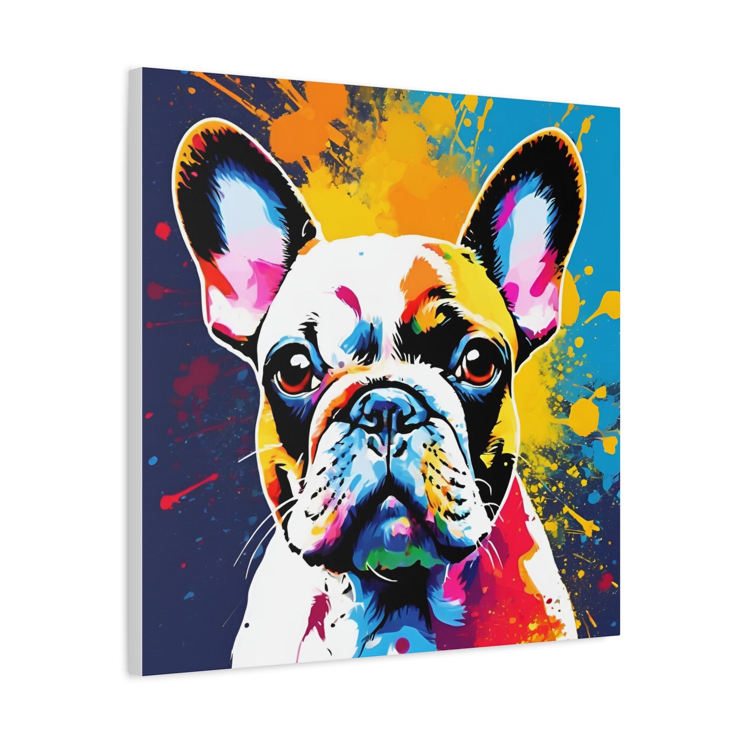 Frenchie Print Wall Art | Matte Canvas, Stretched, 1.25" | Dog Lover | Bulldog | Pet Parent | Modern Art |