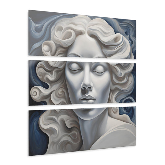 Beautiful Face Design Triptych Acrylic Print Wall Art Unique Modern Art Wall Decor