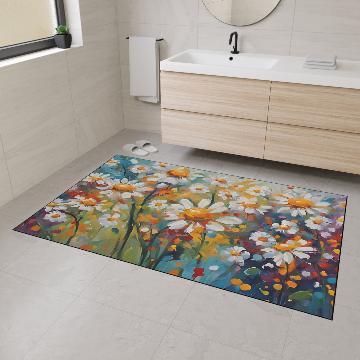 Decorative Heavy Duty Non-Slip Floor Mat Stylish Design Perfect for Entryway Kitchen Décor Garage Rug Coffee Bar Bathroom Floor Door Mat