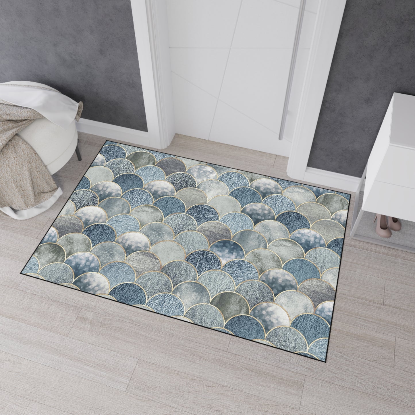 Decorative Heavy Duty Non-Slip Floor Mat Stylish Design Perfect for Entryway Kitchen Décor Garage Rug Coffee Bar Bathroom Floor Door Mat