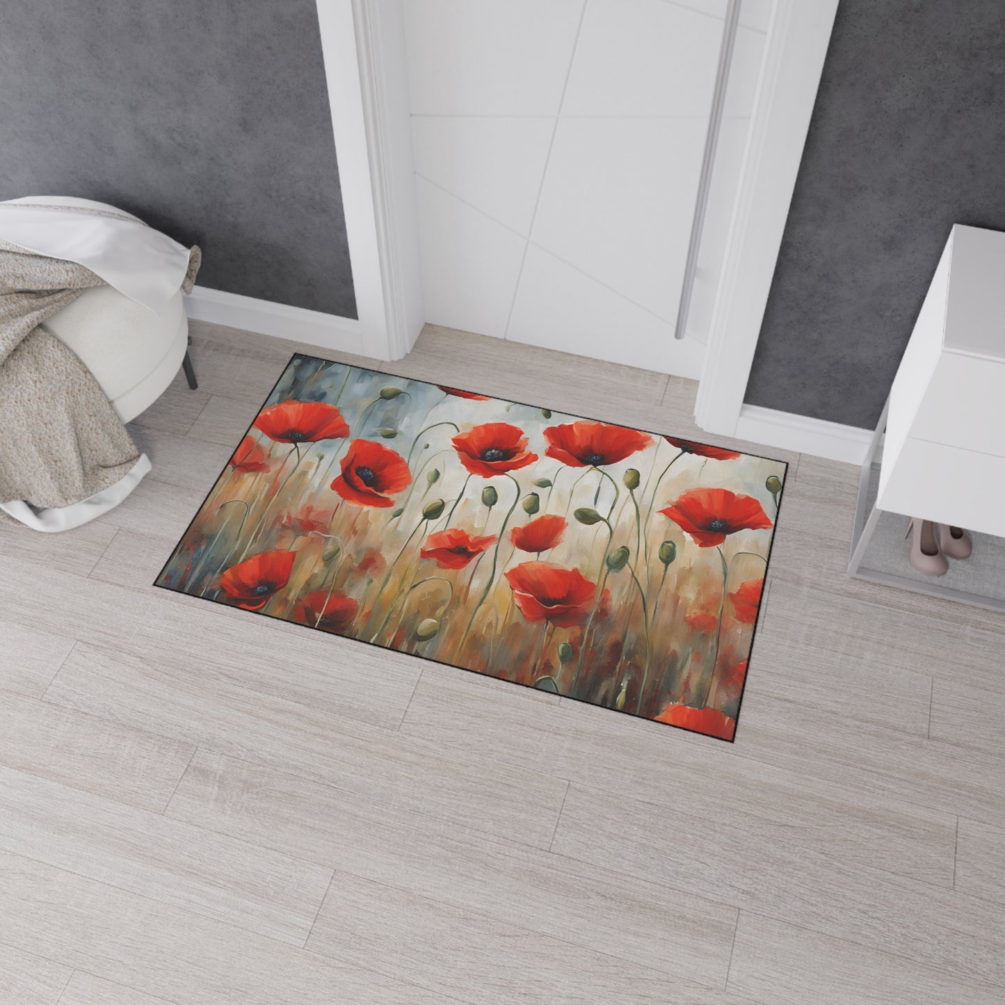 Decorative Heavy Duty Non-Slip Floor Mat Stylish Design Perfect for Entryway Kitchen Décor Garage Rug Coffee Bar Bathroom Floor Door Mat