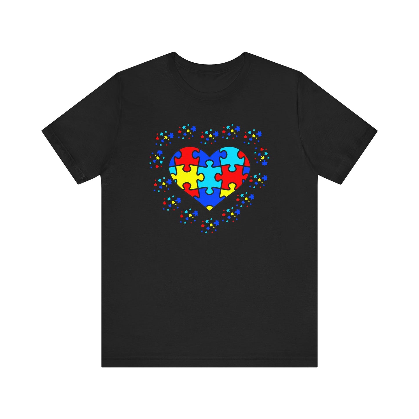 Autism Spectrum Awareness and Love T-Shirt Gift for Teacher Christmas Present Unique Special Needs Gift Unisex Jersey Short Sleeve Tee