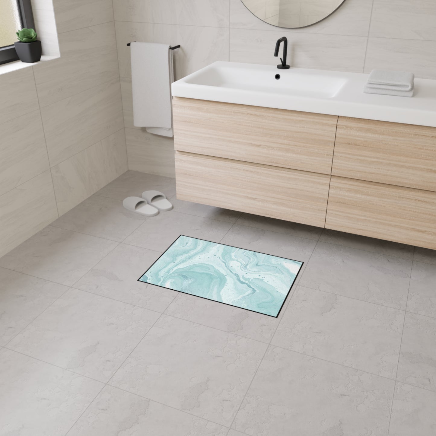 Decorative Heavy Duty Non-Slip Floor Mat Stylish Design Perfect for Entryway Kitchen Décor Garage Rug Coffee Bar Bathroom Floor Door Mat