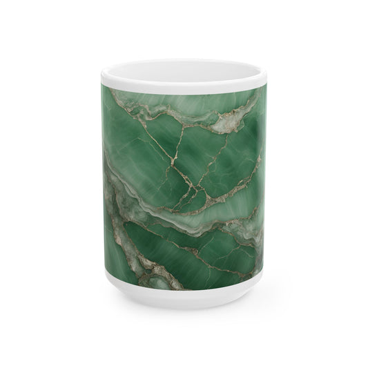 Boho Cottagecore 15-oz Ceramic Coffee Mug Quartz-Inspired Image Pastel Nature Rock Lover Ceramic Tea Cup Flower Garden Lover Gift for Her