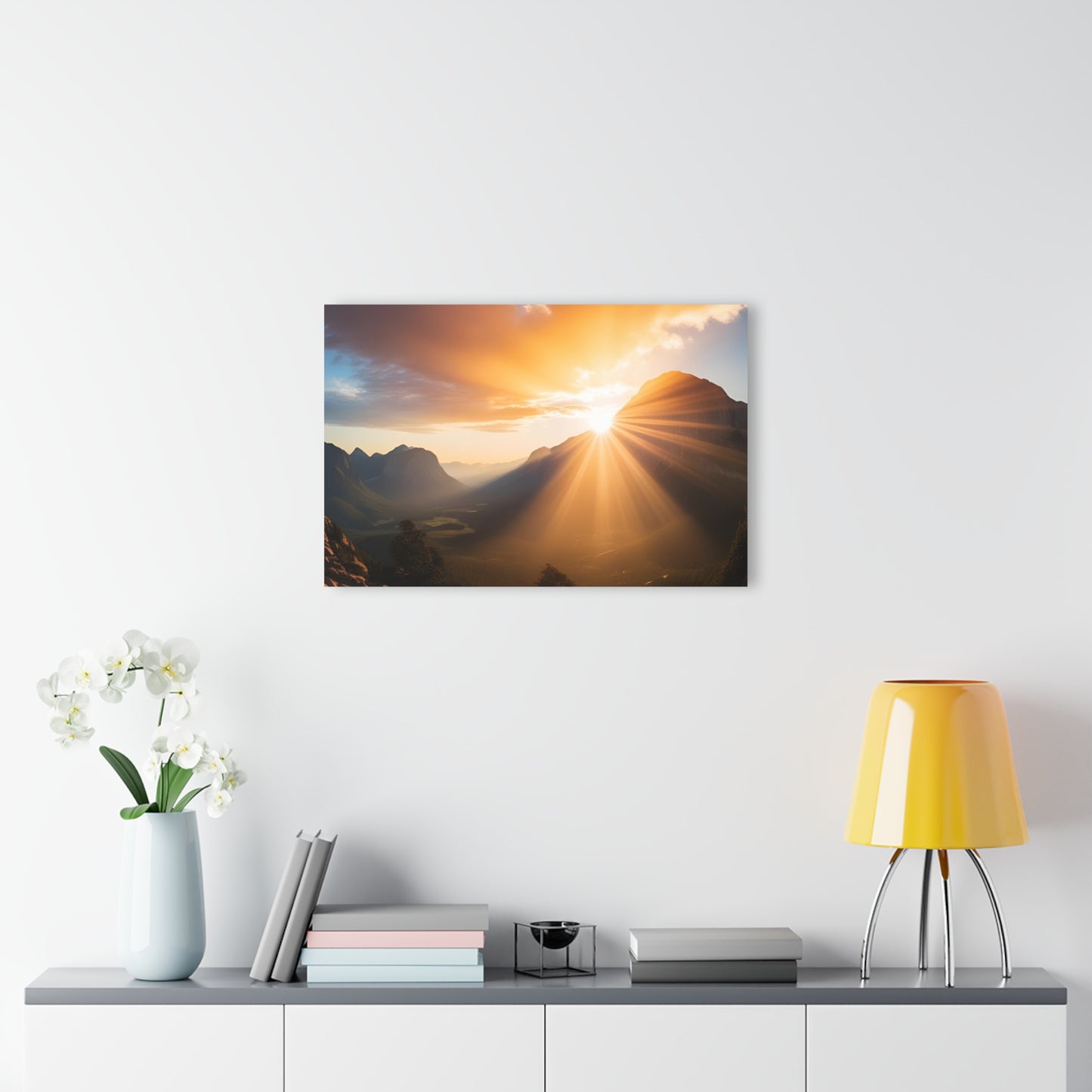Large Sunrise Sunset Acrylic Print with French Cleat Nature Lover Wall Art Mountain Life Gift Spiritual Zen Artwork Modern Home Decor