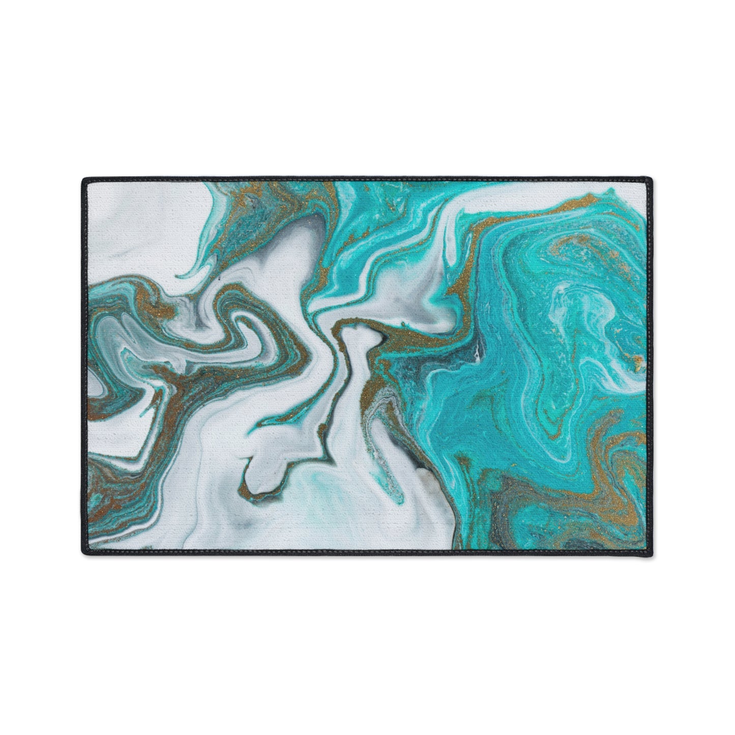 Decorative Heavy Duty Non-Slip Floor Mat Stylish Design Perfect for Entryway Kitchen Décor Marble Agate Resin Pattern Rug Bathroom Mat