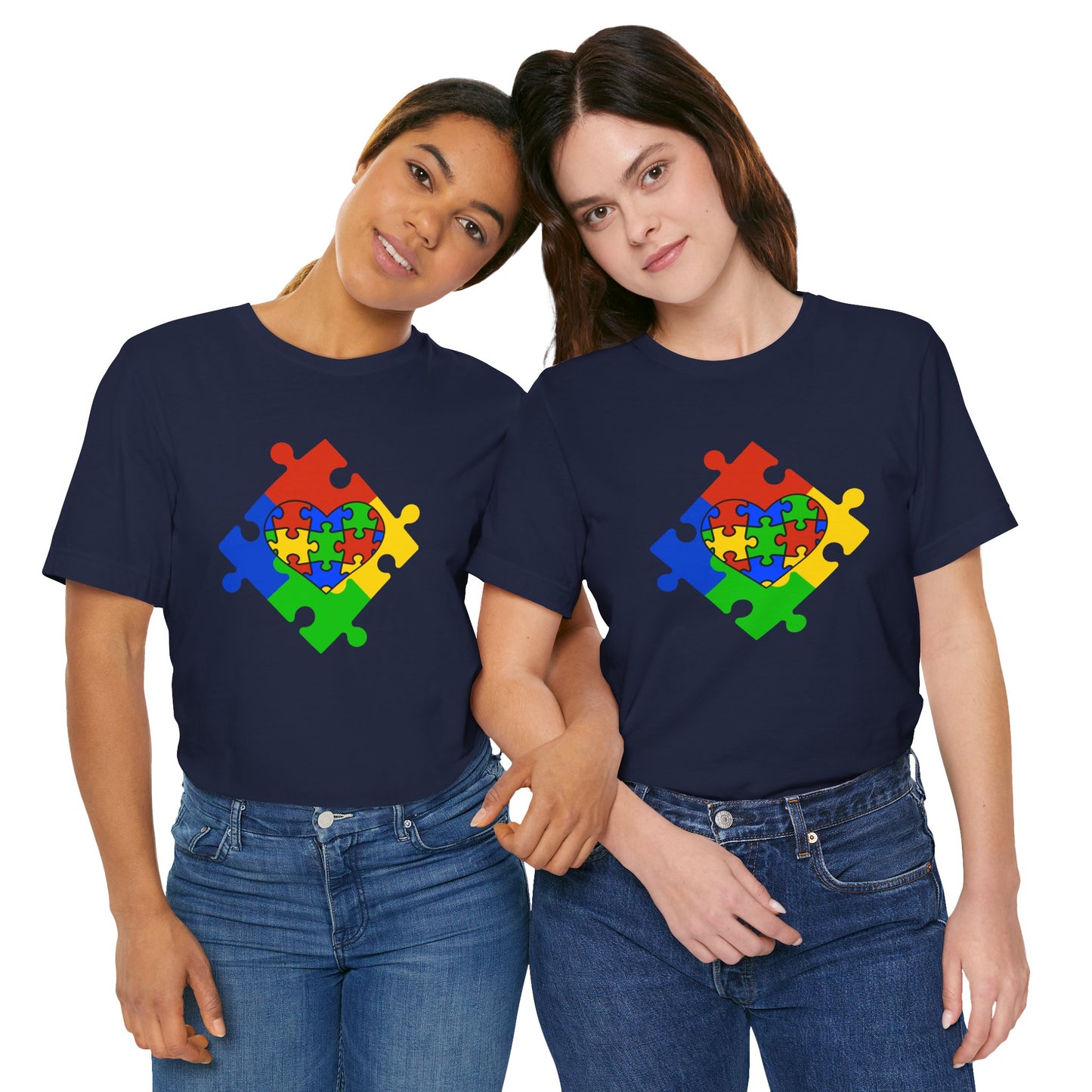 Autism Spectrum Awareness and Love T-Shirt Gift for Teacher Christmas Present Unique Special Needs Gift Unisex Jersey Short Sleeve Tee