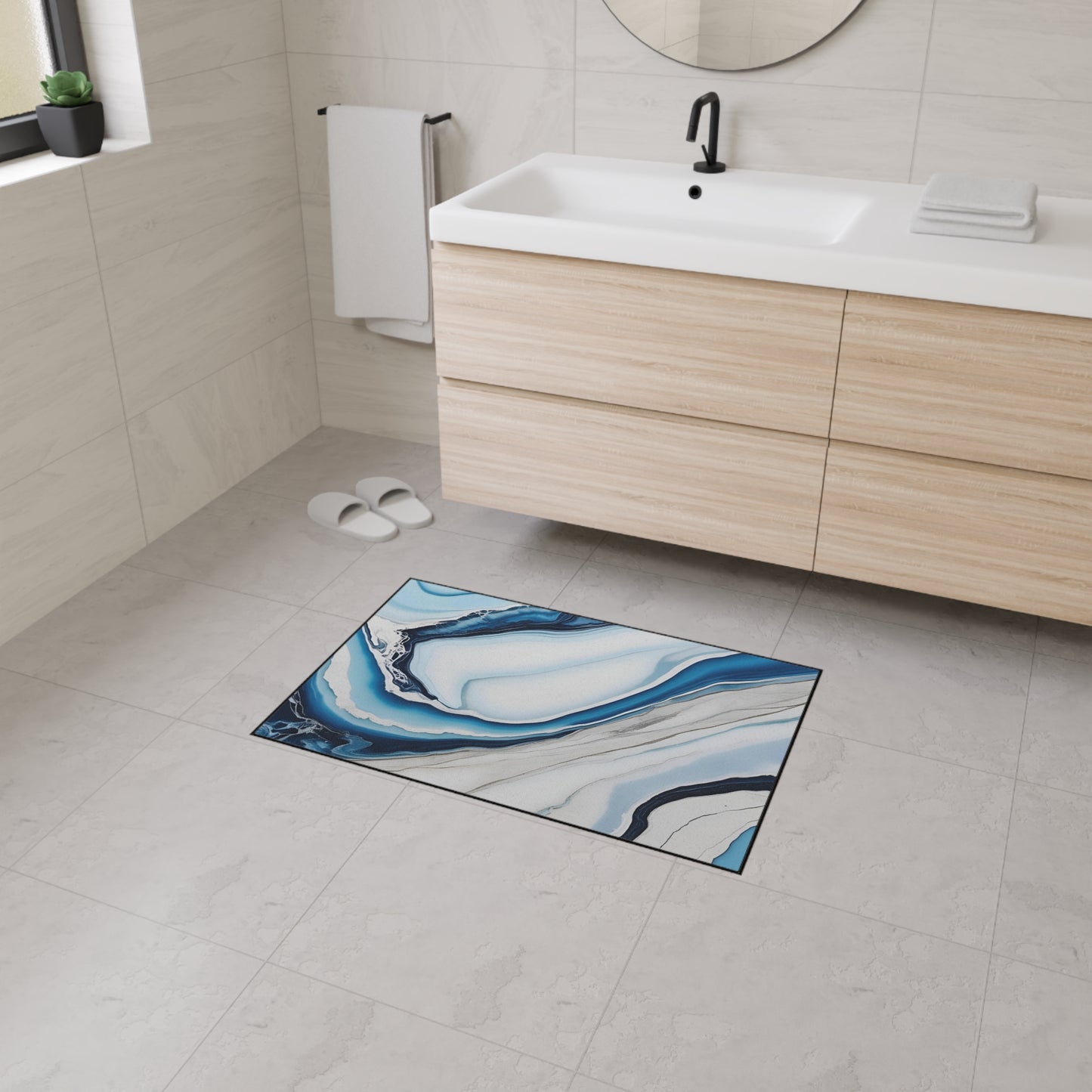 Decorative Heavy Duty Non-Slip Floor Mat Stylish Design Perfect for Entryway Kitchen Décor Garage Rug Coffee Bar Bathroom Floor Door Mat