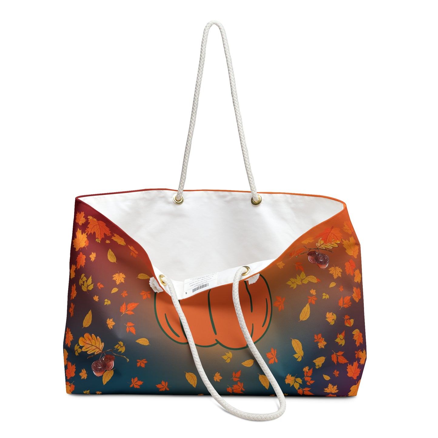 Large Pumpkin Weekender Tote Bag | Beach Bag | Tote Bag | Shopping Bag | Fall | Halloween | Harvest | Autumn |