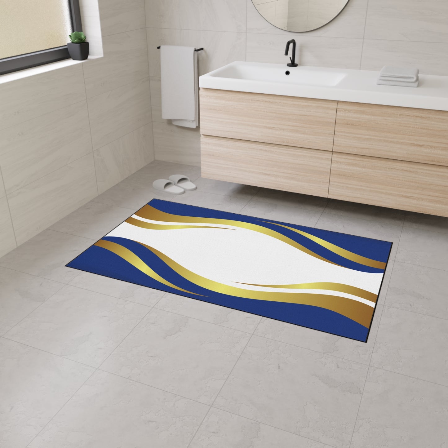 Decorative Heavy Duty Non-Slip Floor Mat Stylish Design Perfect for Entryway Kitchen Décor Garage Rug Coffee Bar Bathroom Floor Door Mat