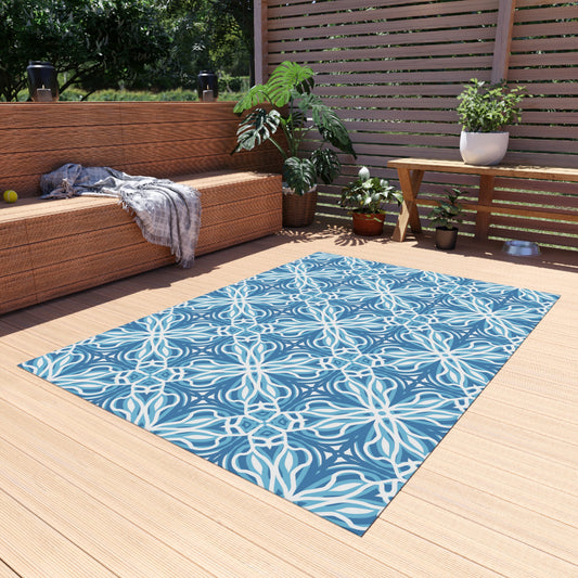 Chenille Outdoor Rug with No-Skid Backing Cozy Colorful Outdoor Carpet Patio Decor Gazebo Rug Pool Area Decor Outdoor Kitchen Carpet