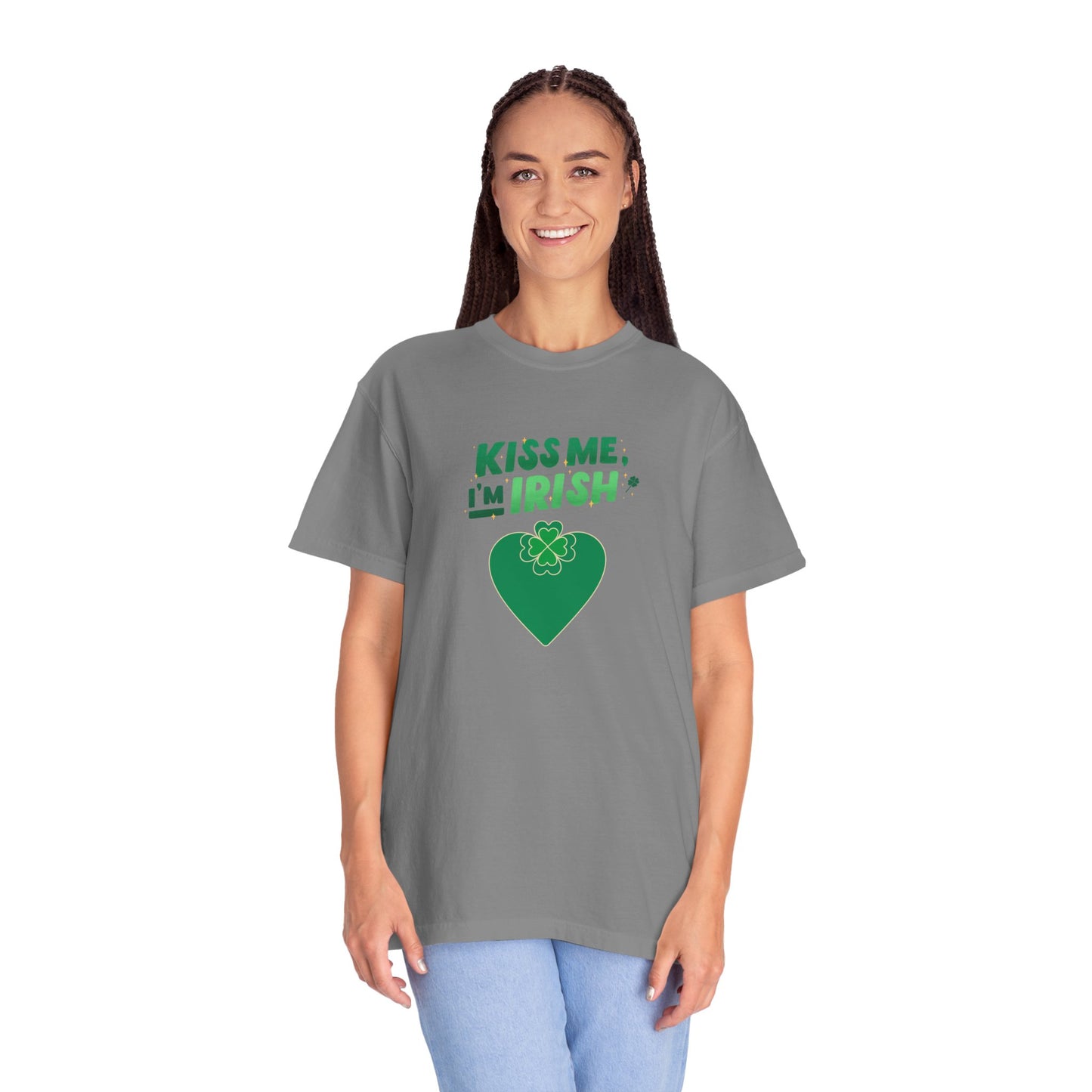 St. Patrick's Day T-Shirt Unisex Comfort Colors Relaxed Fit Garment-Dyed Tee 4 Leaf Clover Shirt Irish Themed Gift