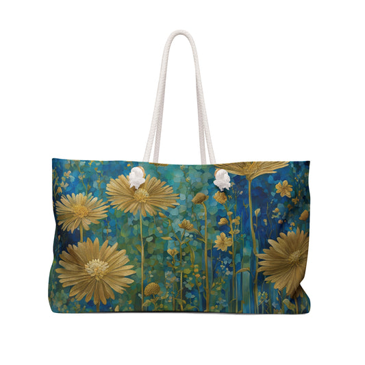 Floral Design Field of Flowers Weekender Tote Floral Grocery Wildflower Shopping Bag Cottage Core Gift Bag Boho Bag Daisy Tote Mom Gift