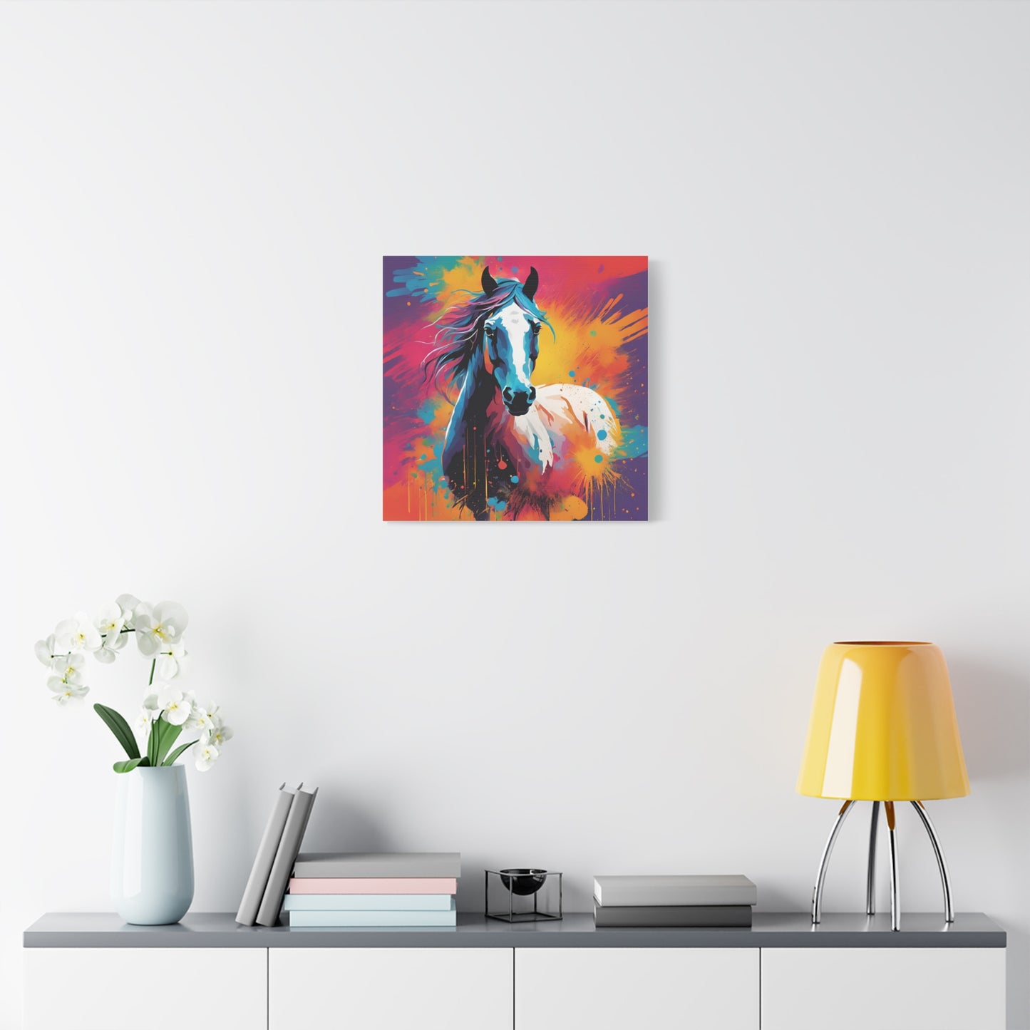 Horse Print Wall Art | Matte Canvas, Stretched, 1.25" | Modern Art | Animal Lover | Equestrian |