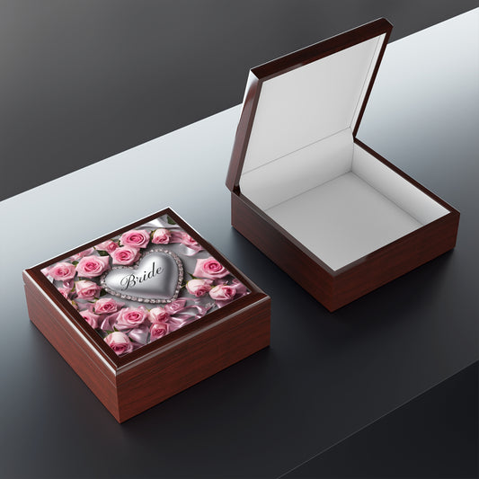 Bridal Jewelry Box Gift Unique Art Print Floral Trinket Box Bedroom Dresser Decor Vanity Wedding Gift Box - 3 colors to choose from
