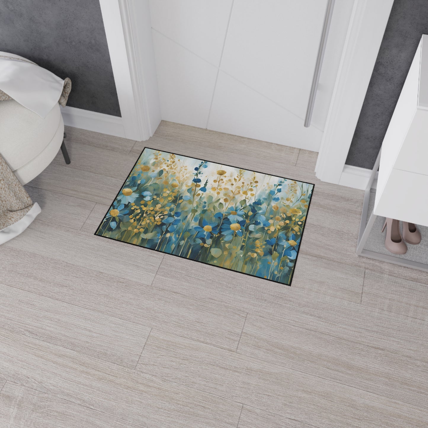 Decorative Heavy Duty Non-Slip Floor Mat Stylish Design Perfect for Entryway Kitchen Décor Garage Rug Coffee Bar Bathroom Floor Door Mat