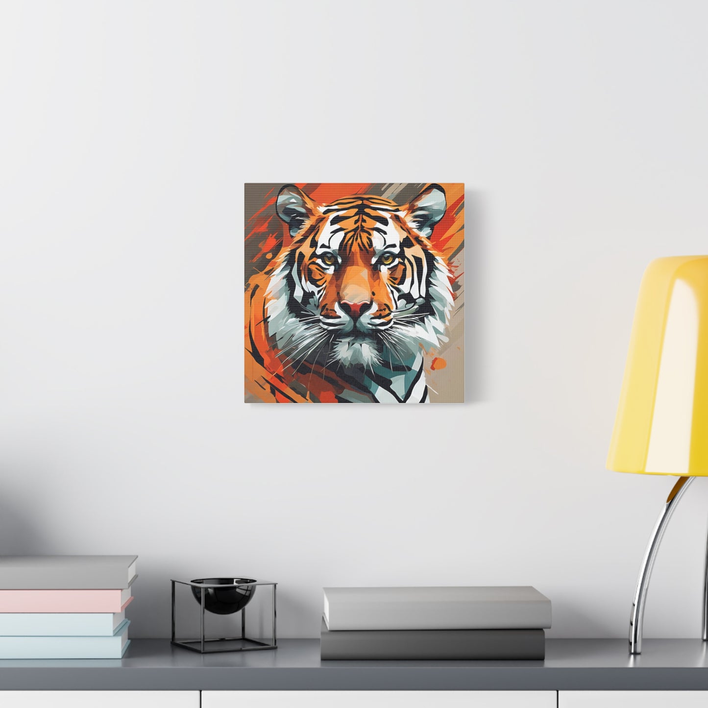 Tiger Print Wall Art | Matte Canvas, Stretched, 1.25" | Modern Art | Animal Lover | Big Cats |