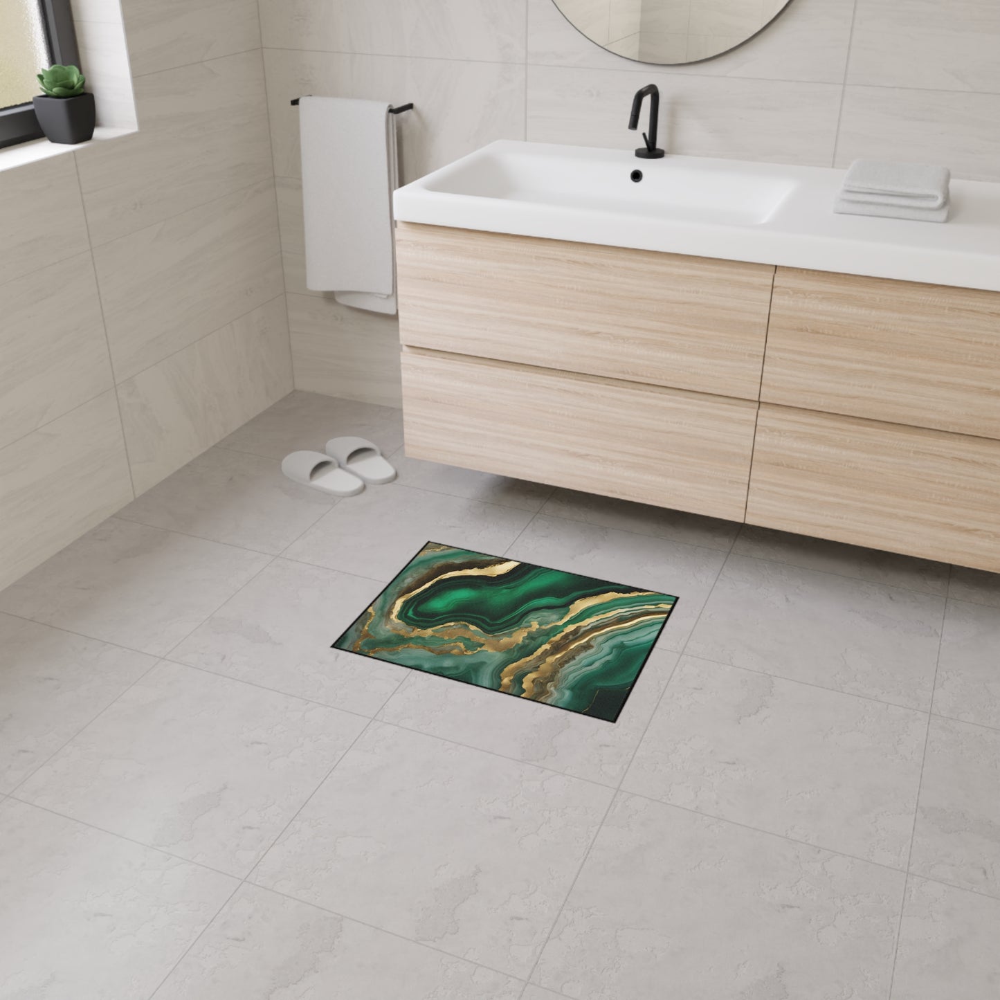 Decorative Heavy Duty Non-Slip Floor Mat Stylish Design Perfect for Entryway Kitchen Décor Garage Rug Coffee Bar Bathroom Floor Door Mat