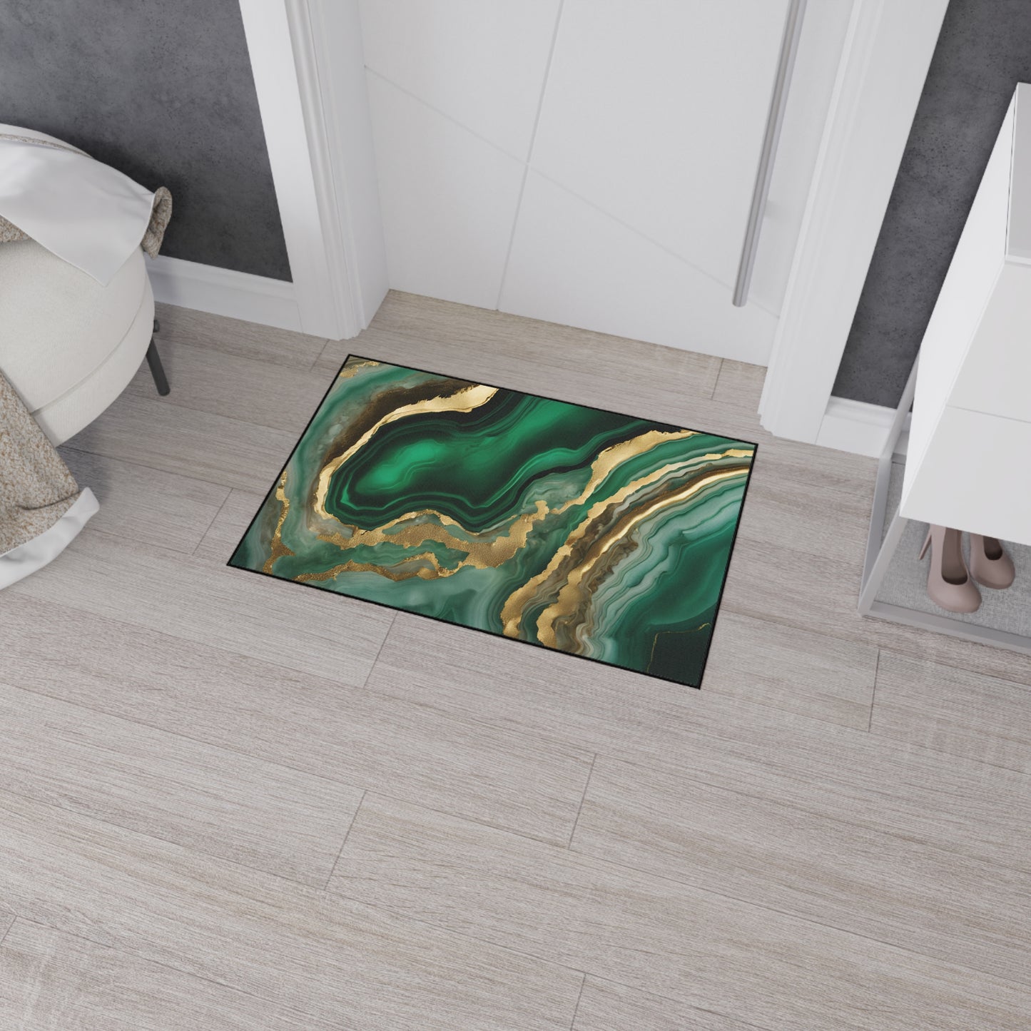 Decorative Heavy Duty Non-Slip Floor Mat Stylish Design Perfect for Entryway Kitchen Décor Garage Rug Coffee Bar Bathroom Floor Door Mat