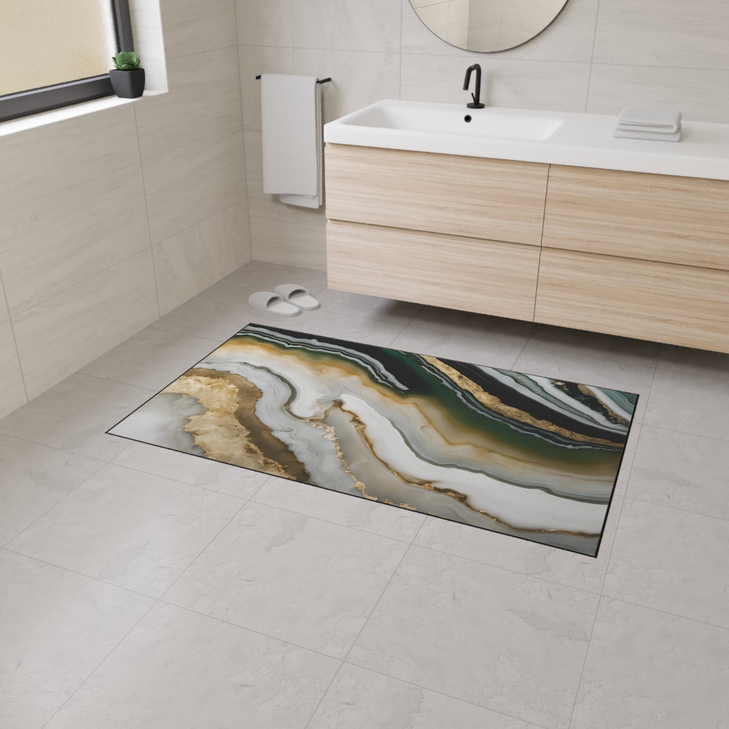 Decorative Heavy Duty Non-Slip Floor Mat Stylish Design Perfect for Entryway Kitchen Décor Garage Rug Coffee Bar Bathroom Floor Door Mat
