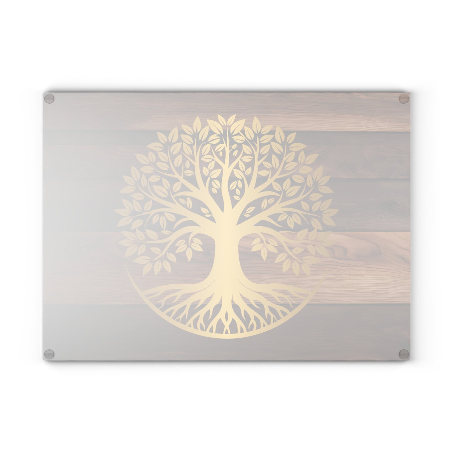 Glass Kitchen Decor Glass Cutting Board Serving Tray with Tree of Life Design Cutting Board Gift for Home Cook Glass Charcuterie Board