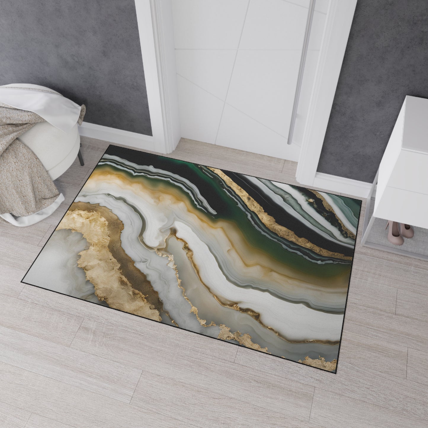 Decorative Heavy Duty Non-Slip Floor Mat Stylish Design Perfect for Entryway Kitchen Décor Garage Rug Coffee Bar Bathroom Floor Door Mat