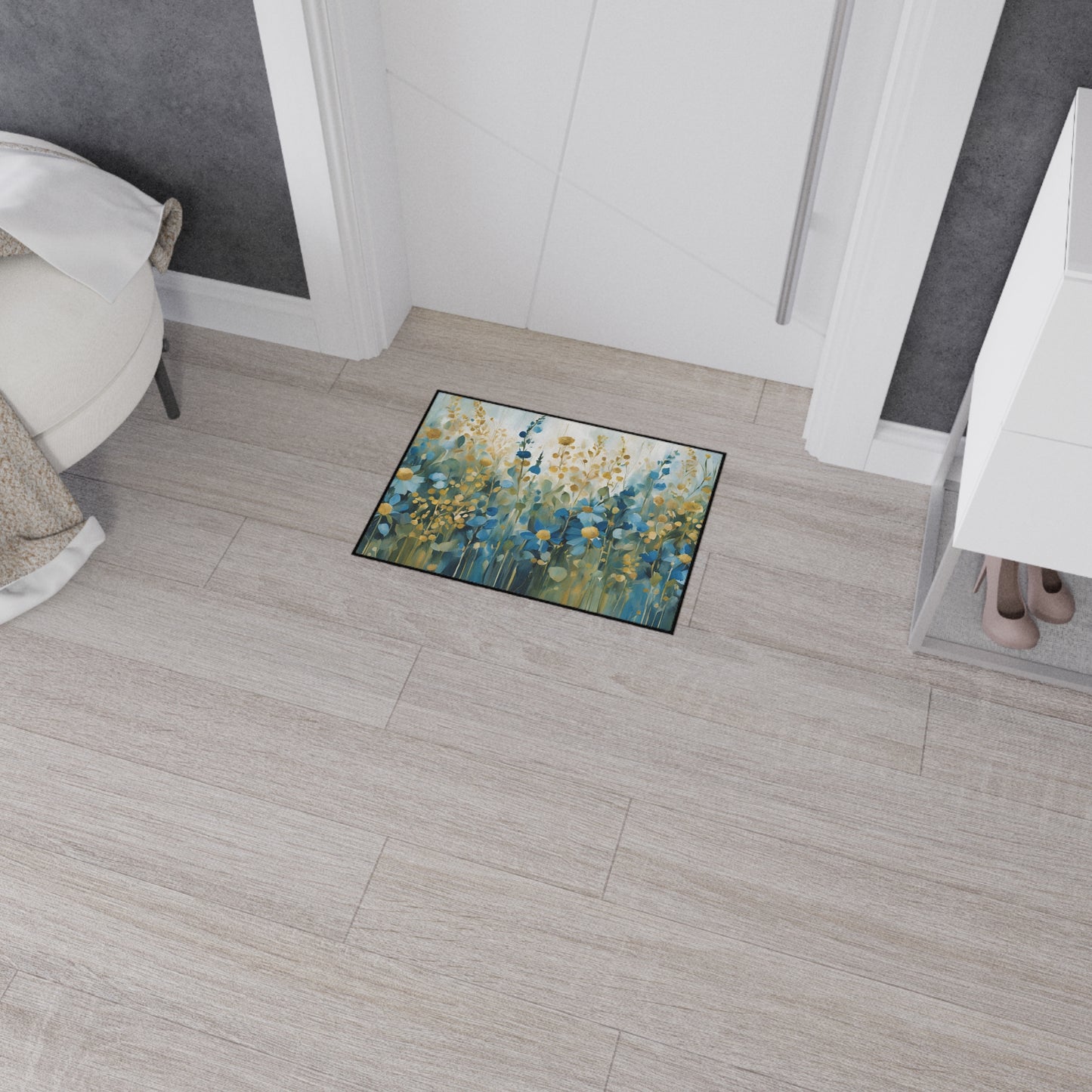 Decorative Heavy Duty Non-Slip Floor Mat Stylish Design Perfect for Entryway Kitchen Décor Garage Rug Coffee Bar Bathroom Floor Door Mat