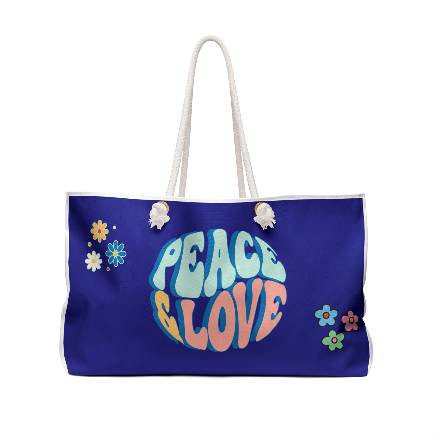 Peace and Love Weekender Bag | Beach Bag | Overnight Bag | Shopping Bag | Tote Bag |