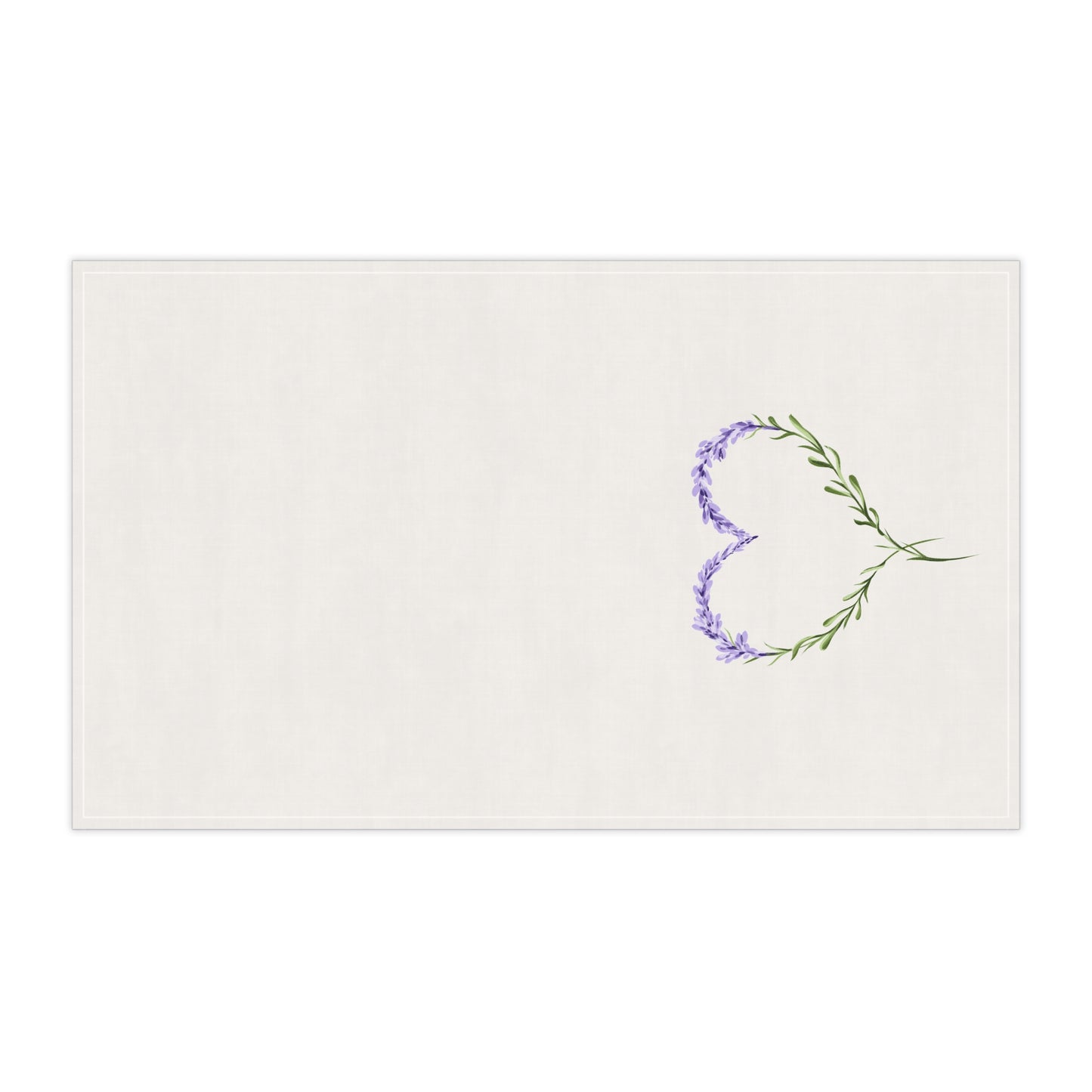 Lavender Floral Pastel Kitchen Tea Towel Durable Hand Towel Gift for Flower Lover Whimsical Home Decor Decorative Kitchen Cotton Twill