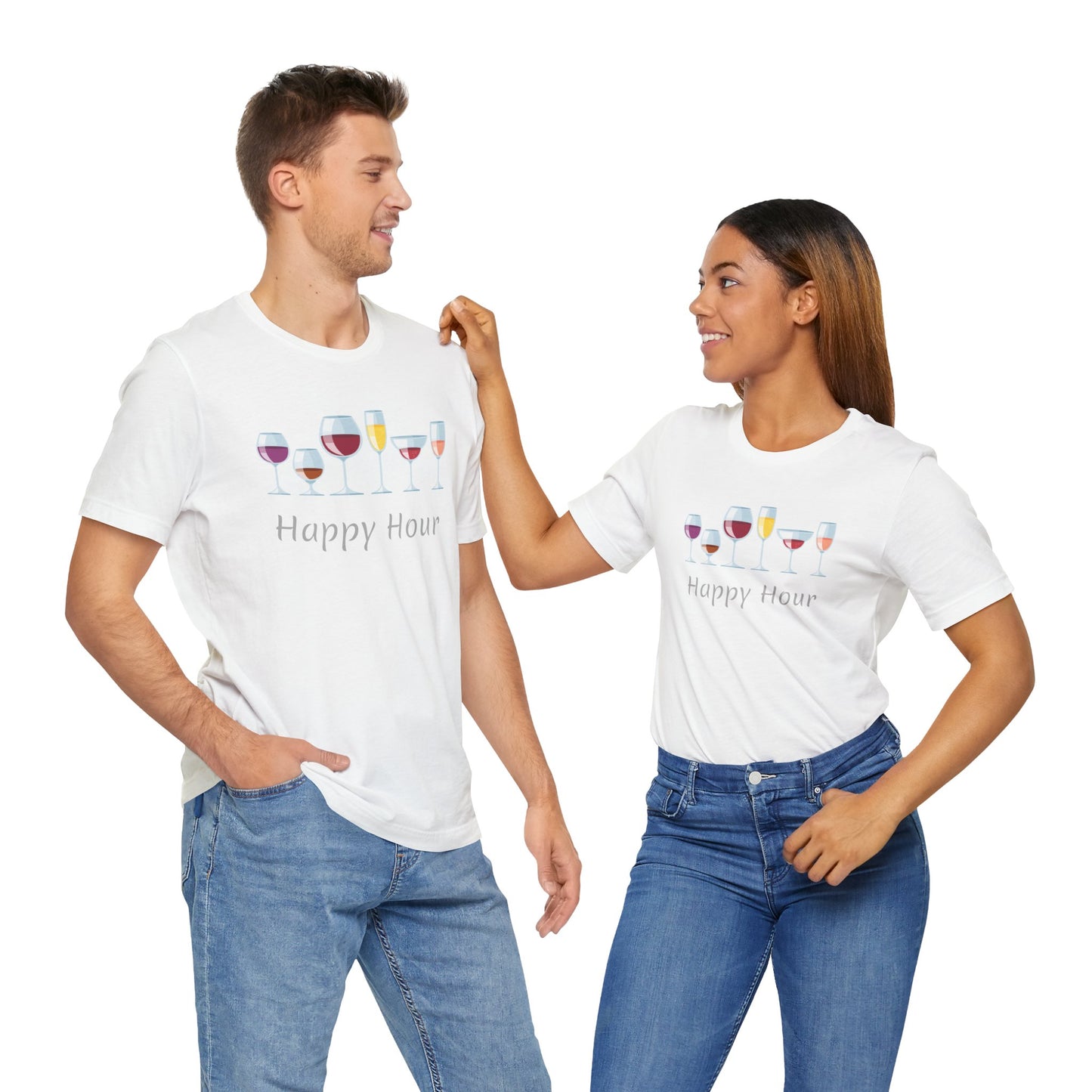 Happy Hour Unisex Funny Alcohol T-Shirt Bar Humor Gift Alcohol Quote Shirt