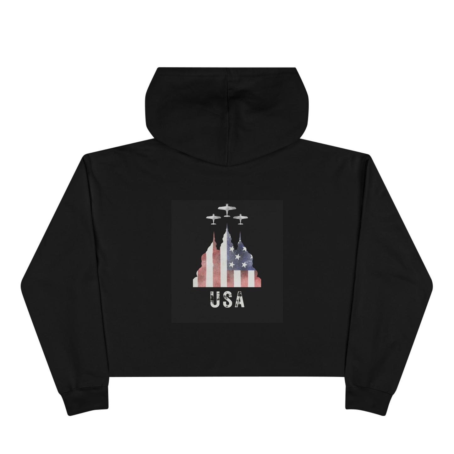 USA Flag Crop Hoodie