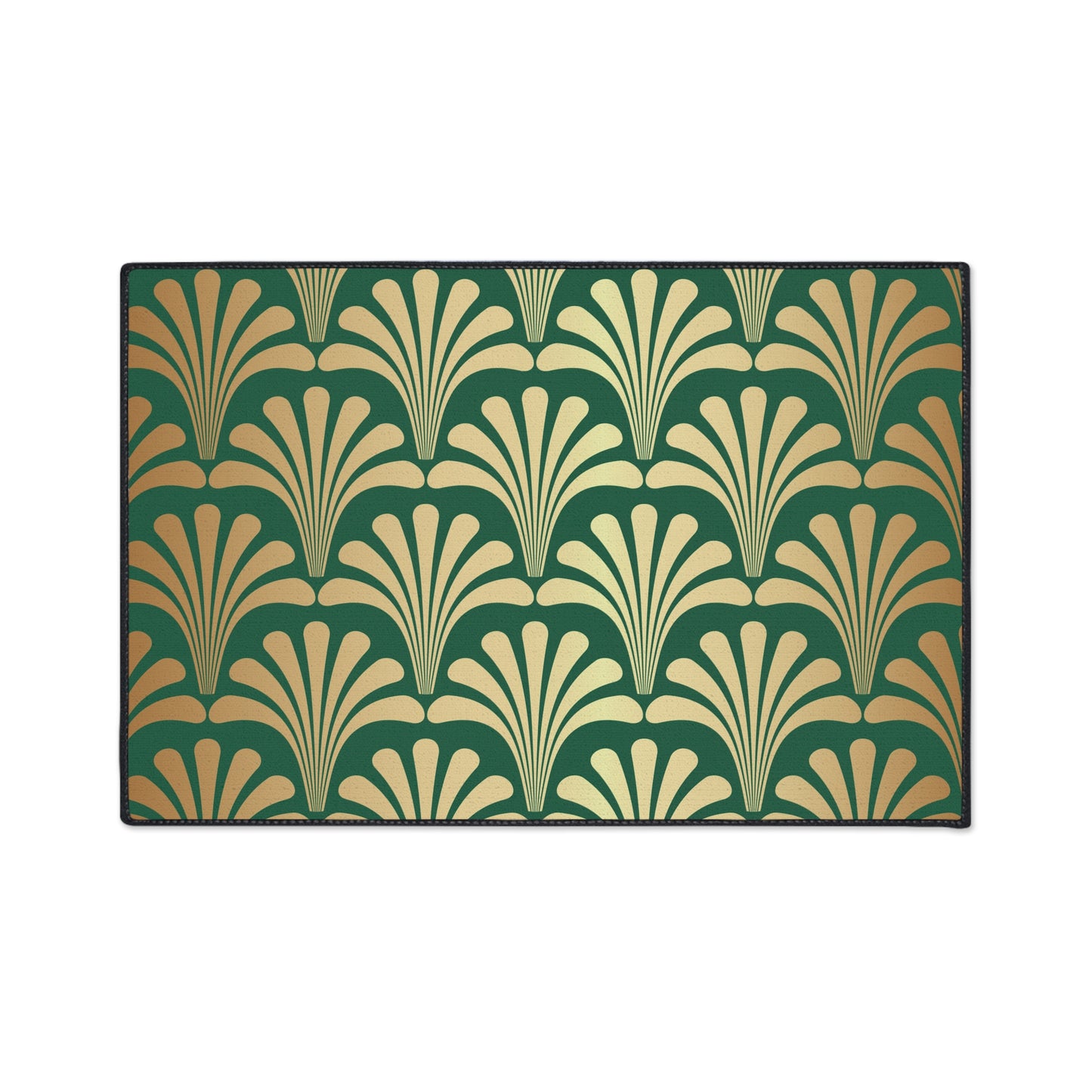 Decorative Heavy Duty Non-Slip Floor Mat Stylish Design Perfect for Entryway Kitchen Décor Green Floral Geometric Design Rug Bathroom Mat